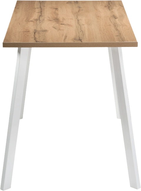 Кухонный стол Тринити Лофт, 120x60, ЛДСП, дуб вотан, каркас матовый белый