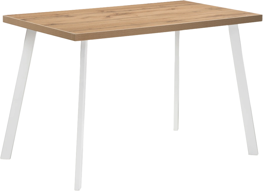 Кухонный стол Тринити Лофт, 120x60, ЛДСП, дуб вотан, каркас матовый белый