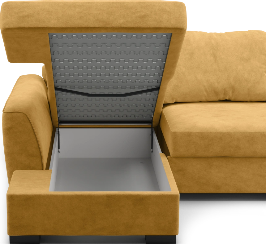 Диван угловой Като, модель 033, Germes Umber (желтый)