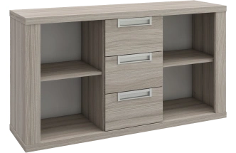 Комод Честерфилд, с полками и тремя ящиками, Шорвуд