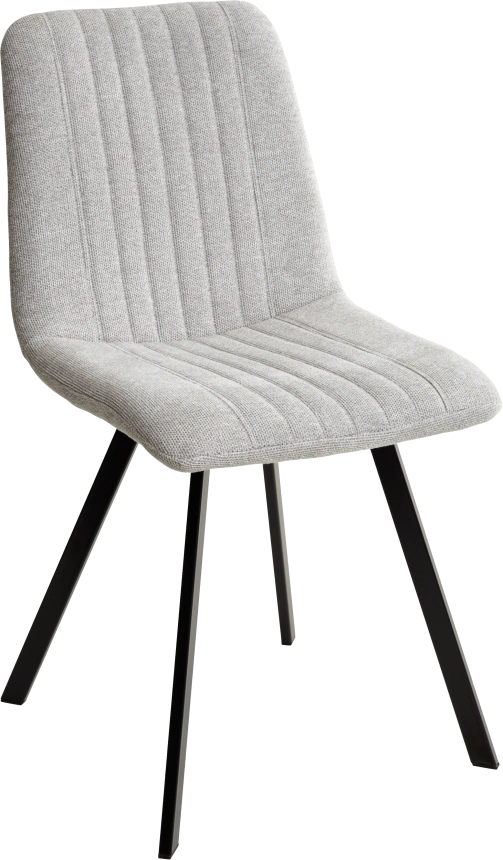 Стул Elvis, мягкий, WZ2042-19 галечный серый фактурный велюр, черный каркас