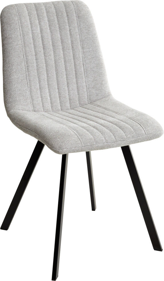 Стул Elvis, мягкий, WZ2042-19 галечный серый фактурный велюр, черный каркас
