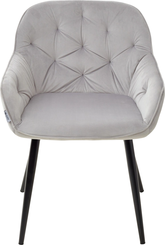 Стул Breeze, мягкий Bluvel-03 Light Grey, велюр, черный каркас