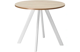 Кухонный стол Монтен 90, нераздвижной Дуб Сонома, Белый