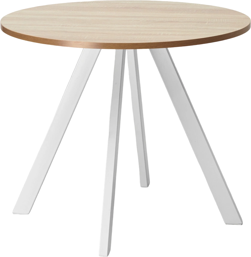 Кухонный стол Монтен 90, нераздвижной Дуб Сонома, Белый