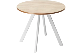 Кухонный стол Монтен 90, нераздвижной Дуб Сонома, Белый