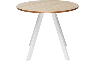 Кухонный стол Монтен 90, нераздвижной Дуб Сонома, Белый