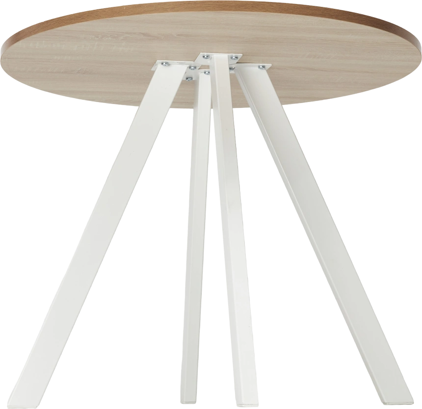 Кухонный стол Монтен 90, нераздвижной Дуб Сонома, Белый