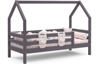 Детская кровать-домик, Соня, с надстройкой, 80*190, лаванда