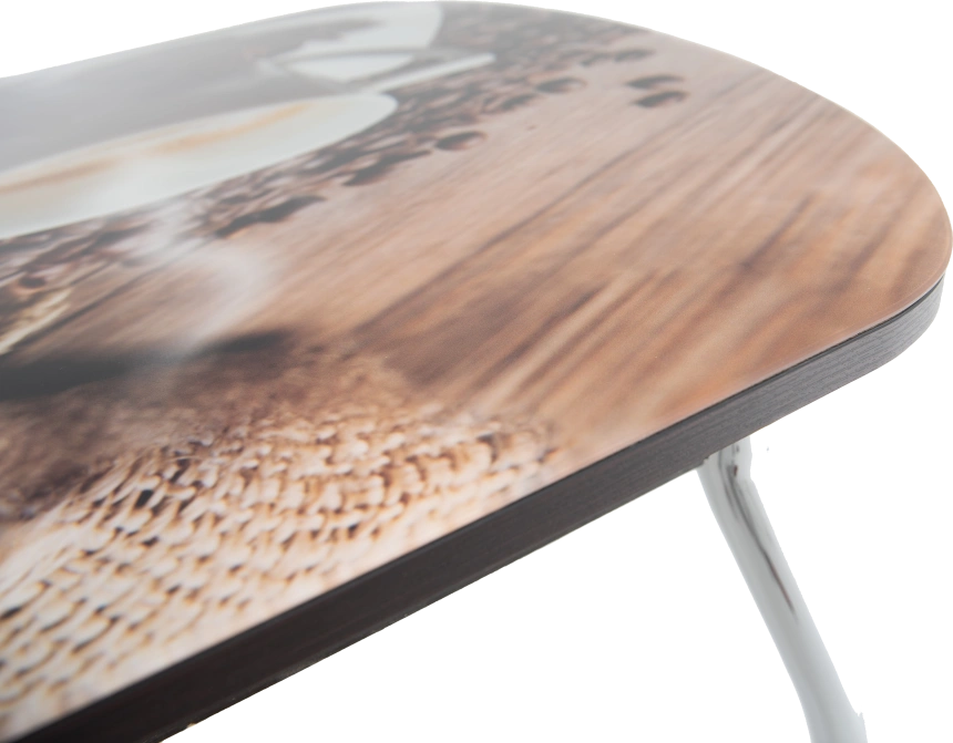 Кухонный стол Ривьера, фотопечать Кофе 22, стекло, каркас хром