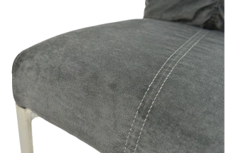 Стул Лофт-2, мягкий, Berlin 101, велюр, каркас хром