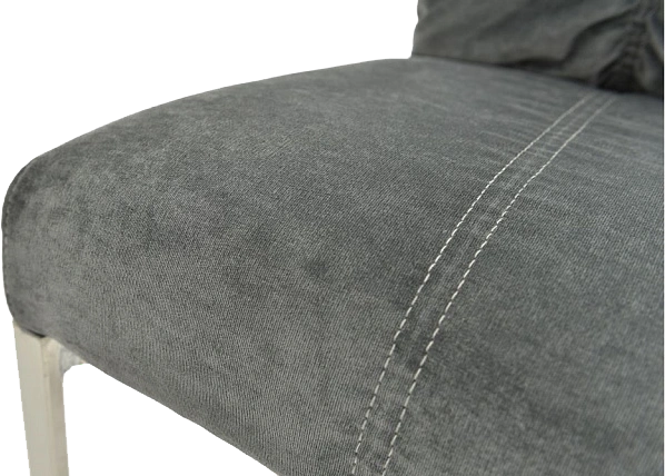 Стул Лофт-2, мягкий, Berlin 101, велюр, каркас хром