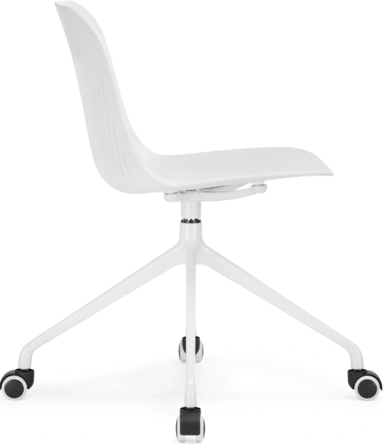 Офисный стул Philip, на колесиках, пластик / металл белый