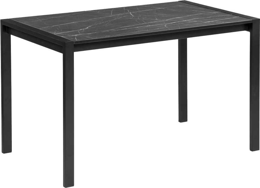 Кухонный стол раздвижной Центавр 120(160)x75, ЛДСП, файерстоун, каркас черный матовый