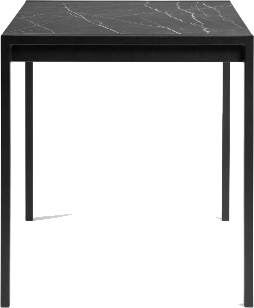 Кухонный стол раздвижной Центавр 120(160)x75, ЛДСП, файерстоун, каркас черный матовый