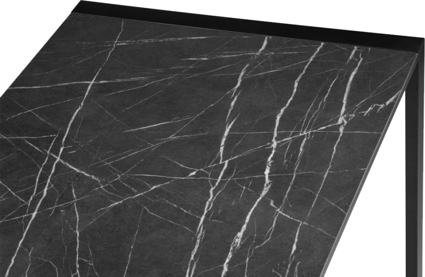 Кухонный стол раздвижной Центавр 120(160)x75, ЛДСП, файерстоун, каркас черный матовый