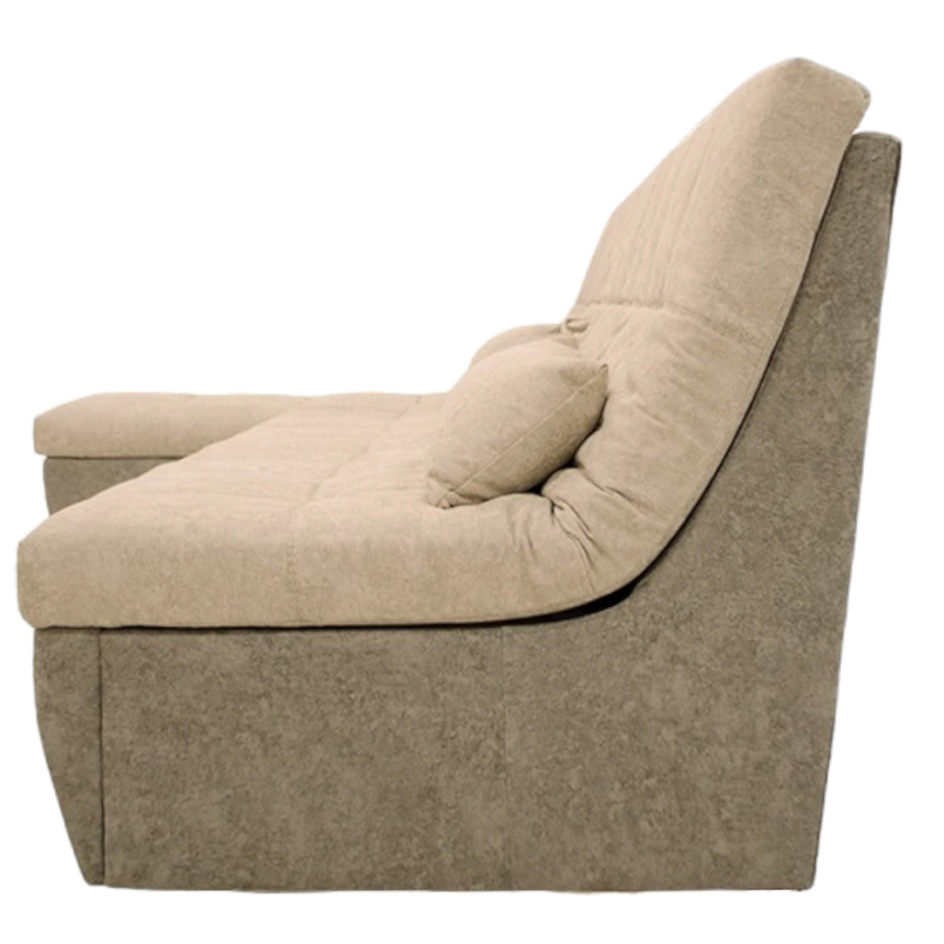 Диван угловой София 2 с задней тканью, Такома 02 (крем), Такома 12 (светло-серый)