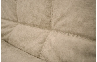 Диван угловой София 2 с задней тканью, Такома 02 (крем), Такома 12 (светло-серый)