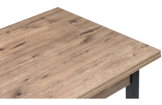 Кухонный раздвижной стол Форли, 90(150)х67х77, дуб велингтон / черный матовый