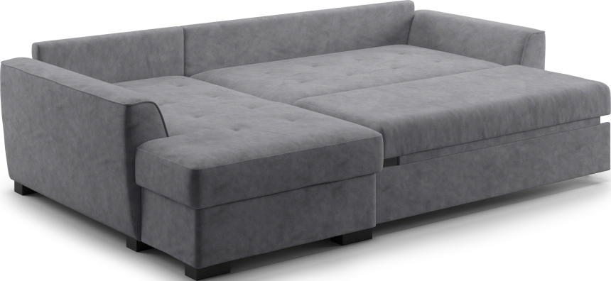 Диван угловой Като, модель 033, Germes Grafit (серый)