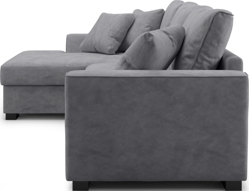 Диван угловой Като, модель 033, Germes Grafit (серый)