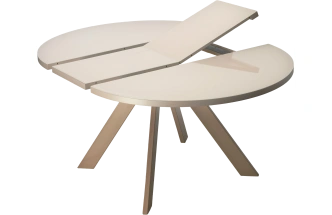 Кухонный стол раздвижной Монтен 120, Капучино, стекло, Капучино