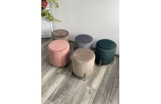 Пуф Rice, Bluvel-14 grey / gold