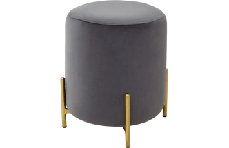 Пуф Rice, Bluvel-14 grey / gold