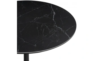 Кухонный стол Тулип, 90x73, керамика, черный мрамор / черный