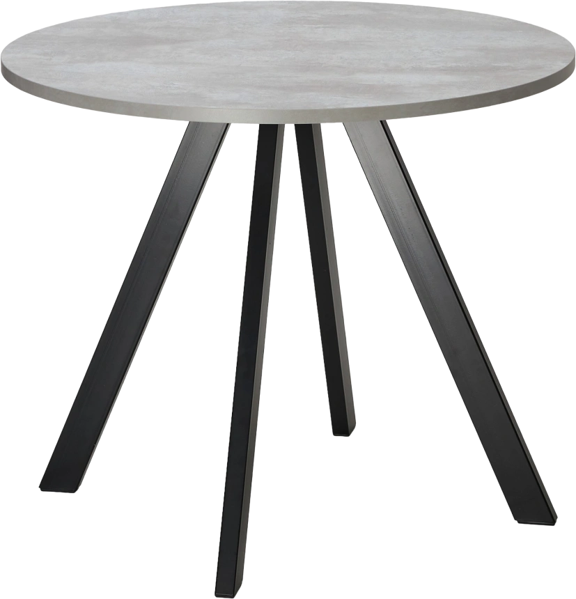 Кухонный стол Монтен 90, нераздвижной Цемент, Черный