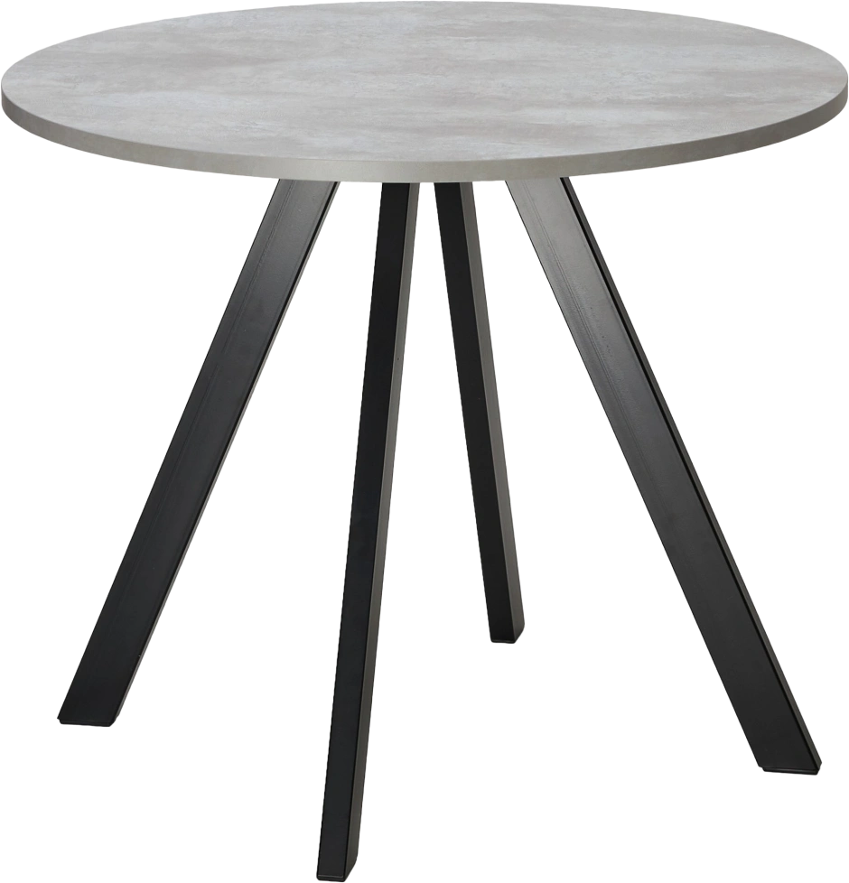 Кухонный стол Монтен 90, нераздвижной Цемент, Черный