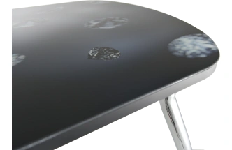 Кухонный стол Ривьера, фотопечать Текстура-9, стекло, каркас хром