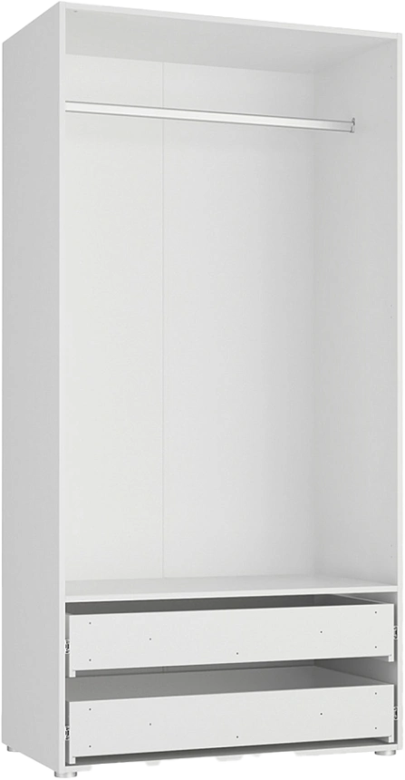 Шкаф в детскую Модерн-Квадро, распашной с ящиками Белый