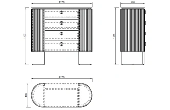 Комод Luciano, с четырьмя ящиками