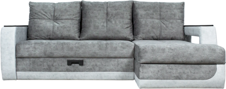 Диван угловой Лотос 2, угол правый, Fresca silver, Fresca brilliant, Венге