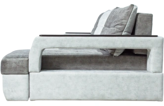 Диван угловой Лотос 2, угол правый, Fresca silver, Fresca brilliant, Венге