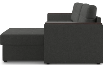 Диван угловой, Атлантик, модель 111, Savana Grey (серый) / венге