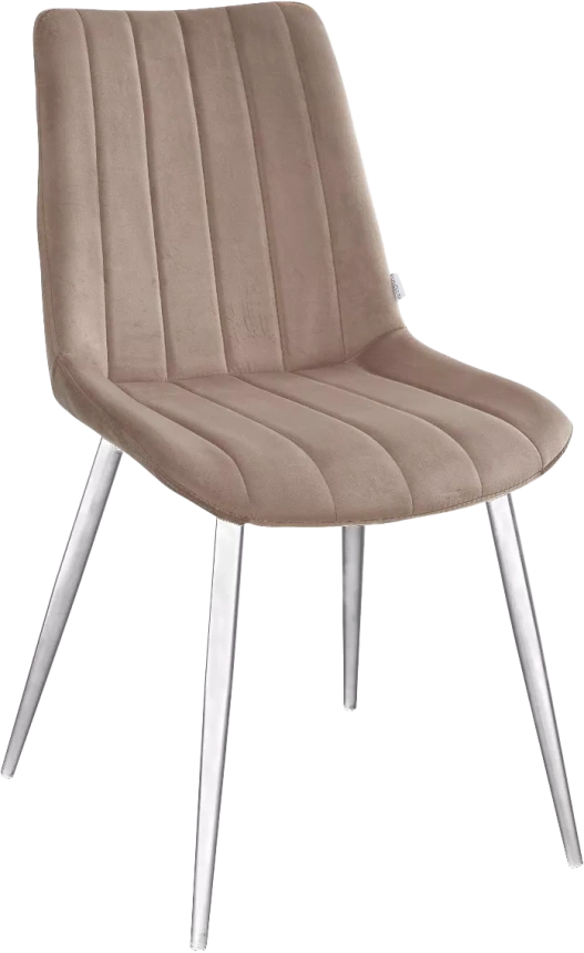 Стул Flip, мягкий, бежевый, велюр G108-74, белый каркас