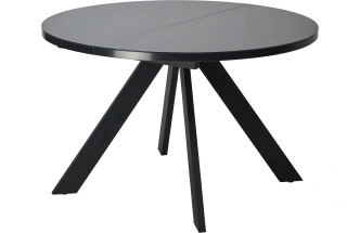 Кухонный стол раздвижной Монтен 120, Черный, стекло, Черный