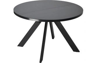 Кухонный стол раздвижной Монтен 120, Черный, стекло, Черный