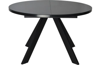 Кухонный стол раздвижной Монтен 120, Черный, стекло, Черный