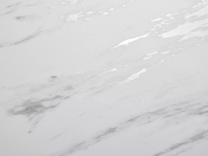 Кухонный стол раздвижной Belluno 160, Marbles Kl-99, Белый мрамор матовый, итальянская керамика, белый каркас