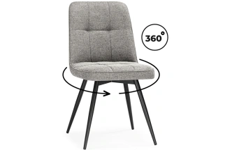 Стул Texas 4, поворотный 360, светло-серый / чёрный