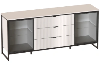 Тумба Нора, со стеклянными дверями, персидский жемчуг