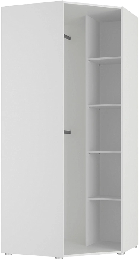 Шкаф угловой Модерн-Квадро, для одежды распашной, Белый