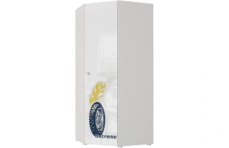 Шкаф угловой Модерн-Квадро, для одежды распашной, Белый