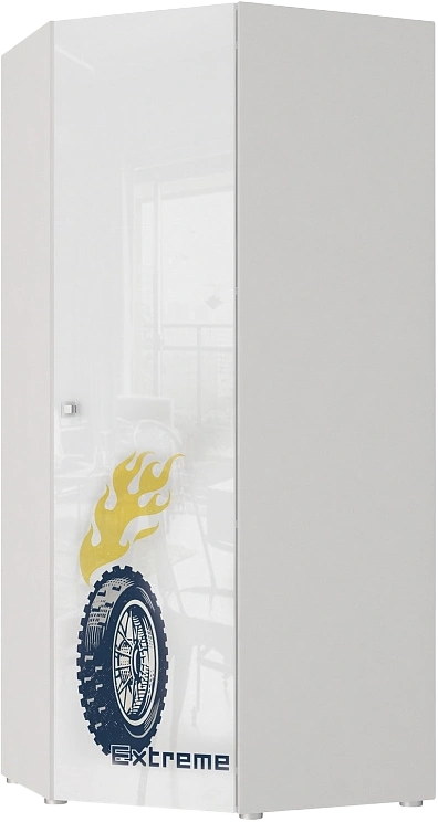 Шкаф угловой Модерн-Квадро, для одежды распашной, Белый