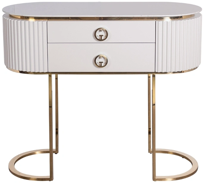 Туалетный столик Luciano, с ящиками, белый / золото
