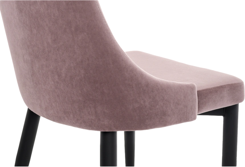 Стул Kora, на металлокаркасе, light purple / black