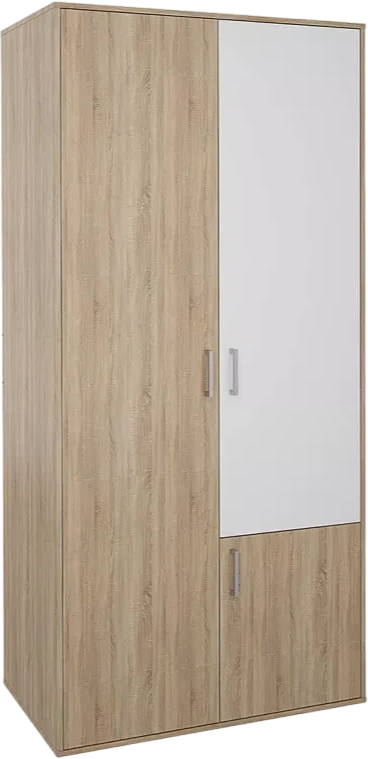 Шкаф Мика трехдверный, Дуб сонома/Белый